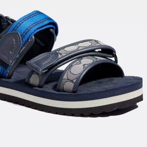 COACH MEN'S SPORT SANDAL IN SIGNATURE JACQUARD MIDNIGHT NAVY